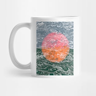 Blue and pink abstract design Mug